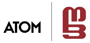 Logotipo de la nueva marca Atom MB.