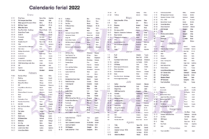 Calendario ferial 2022 de la industria de la piel y el calzado